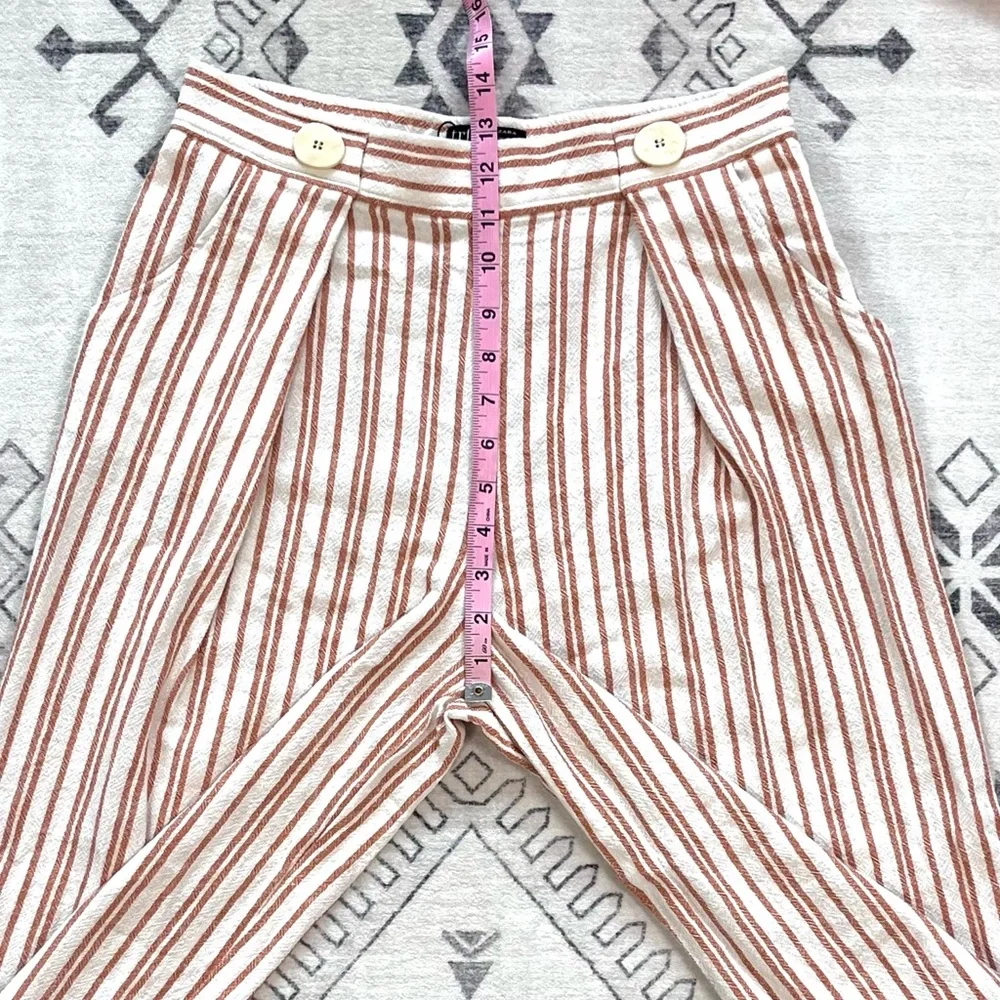 Zara TRF Collection Striped Wide Leg Trousers Medium NWOT